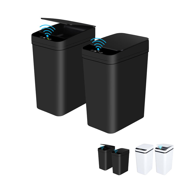 2Pack 15L Automatic Sensor Trash Can IPX5 Touchless Motion Kick Sensor