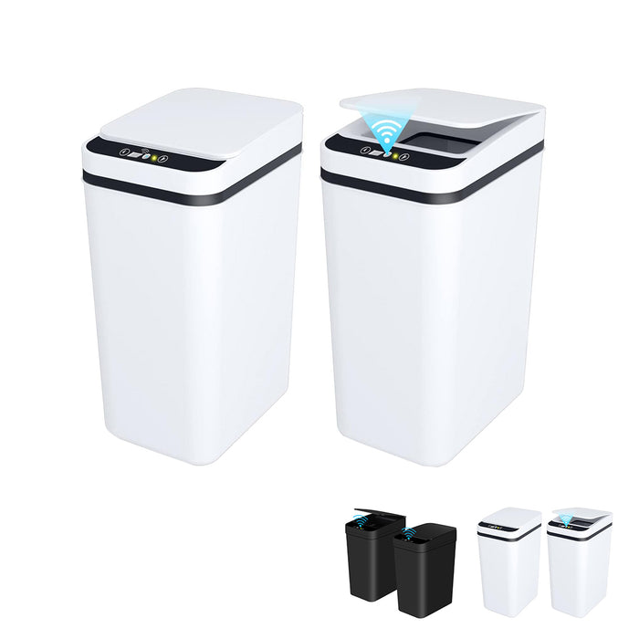 2Pack 15L Automatic Sensor Trash Can IPX5 Touchless Motion Kick Sensor