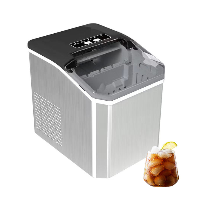 Portable Ice Maker Machine Countertop - Self Cleaning, 9 Ice Cubes in 6 Minutes, 26 lbs/Day for Home Kitchen, Office, Camping &amp; RV - Compact with LED Display &amp; Auto Shutoff