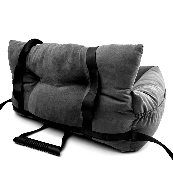 Suede Pet Car Seat Booster Bed Adjustable Safety Straps Scratch Resistant 3 Size