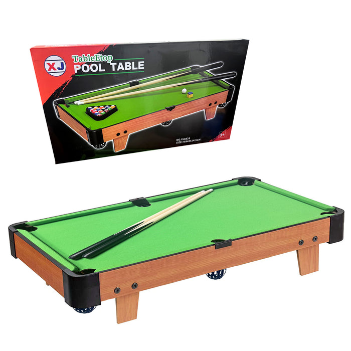 Mini Snooker Tables Billiards Pool Table Set 79cm Toy Extra Size For Kids 79cm x 43cm x 17cm