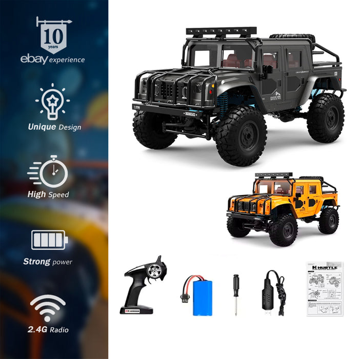 H1 Hummer 4WD 1:12 RC Car Off-Road Truck – Alloy Chassis  2.4G Remote Control