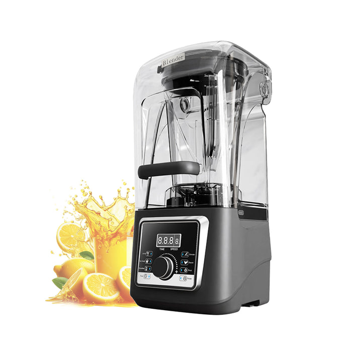 Commercial Blender Soundproof Shield 4L High-Speed Smoothie Blender Timer