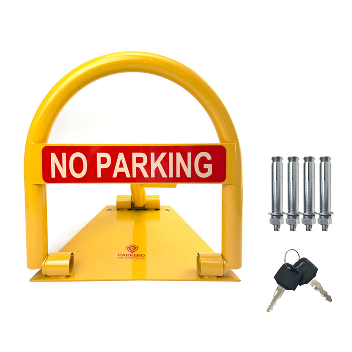 Parkero Fold-down Parking Barrier Keyed Different/Alike Vehicle Security Expension bolts