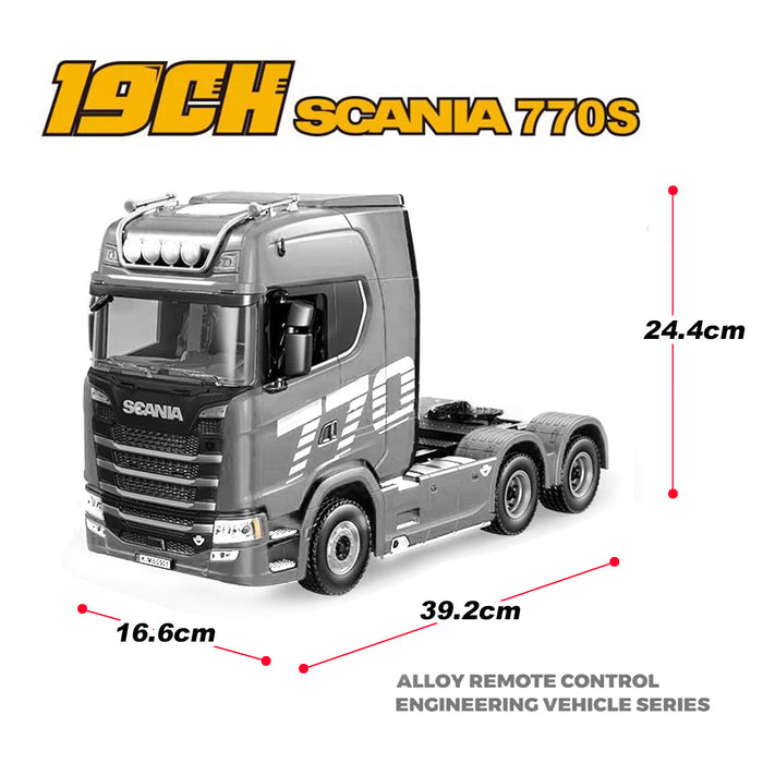 1/18 Scale Rc Scania 770s Truck Light & Sound 6WD Rtr 2.4G remote Green