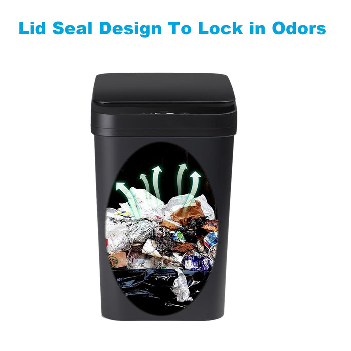 2Pack 15L Automatic Sensor Trash Can IPX5 Touchless Motion Kick Sensor