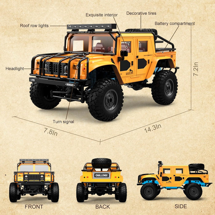 H1 Hummer 4WD 1:12 RC Car Off-Road Truck – Alloy Chassis  2.4G Remote Control