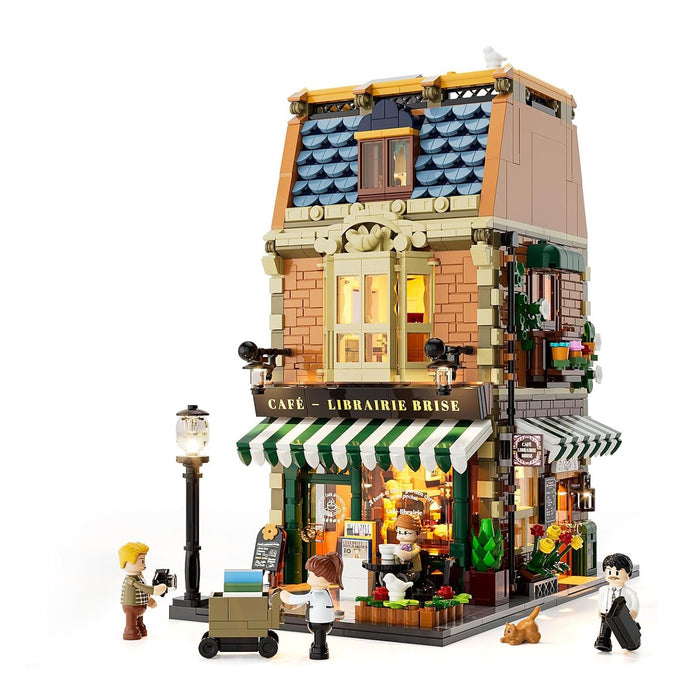 Lumibricks Book Cafe 15002 F9031 Town Life Series 1718PCS LED Building Blocks