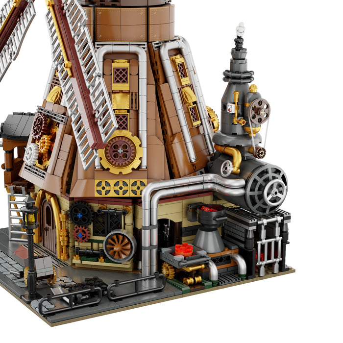 Pantasy Steampunk Series Windmill Workshop Block Construction Set DIY Model