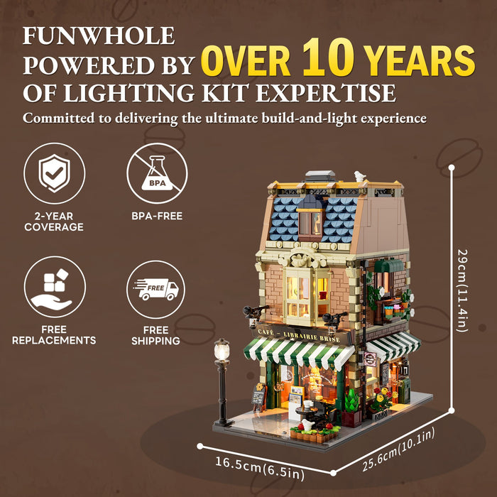 Lumibricks Book Cafe 15002 F9031 Town Life Series 1718PCS LED Building Blocks