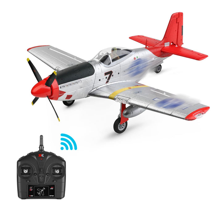 XK A280 P-51 MUSTANG 2.4GHz 4ch Brushless 560mm RTF RC Plane Remote Control