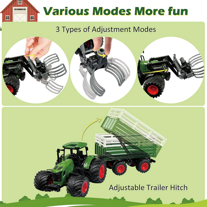 DIY Farm Pullback Car Tractor Toy Set Animals & accessories Playset