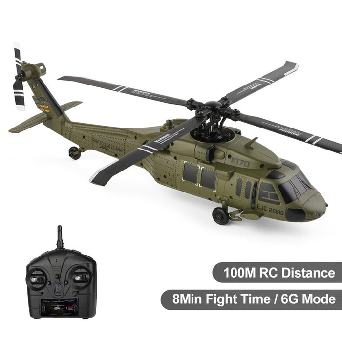 6-Axis 4CH Brushless Wltoys K170 RC Helicopter UH-60L Black Hawk Remote Control