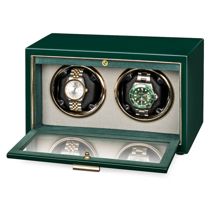 Watch Winders Storage Case B/G Wooden Automatic Rotation Wristwatch Display
