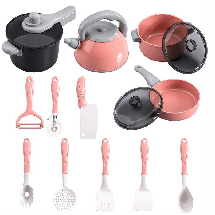 93pcs Mini Kids Kitchen Toy Set Pretend Cooking Food Pots Pans Play Cooking Kit