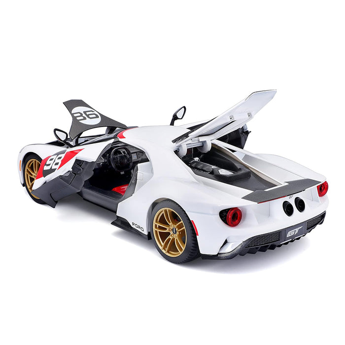 Maisto 1:18 2021 GT Ford Heritage Special Edition Metallic Diecast With Plastic