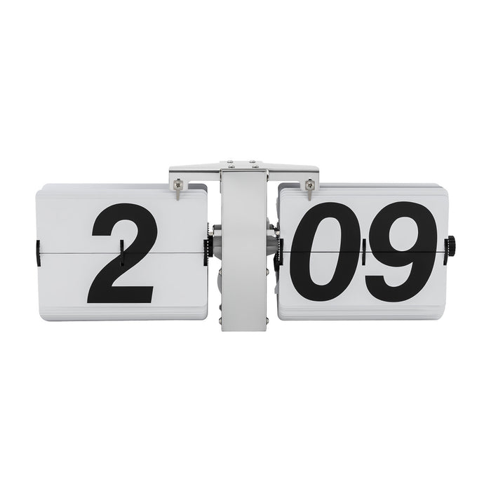 Auto Flip-style Table Desk Wall Clock 24 Hours Battery Powered Dual-purpose