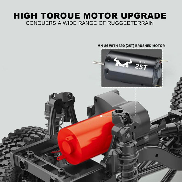 MN86 1/12 RTR 2.4G 4WD G500 Crawler Off Road Climbing Truck RC Car Model Toy