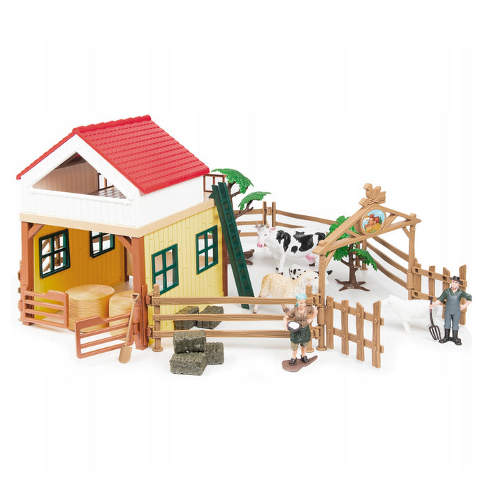 DIY Farm Pullback Car Tractor Toy Set Animals & accessories Playset
