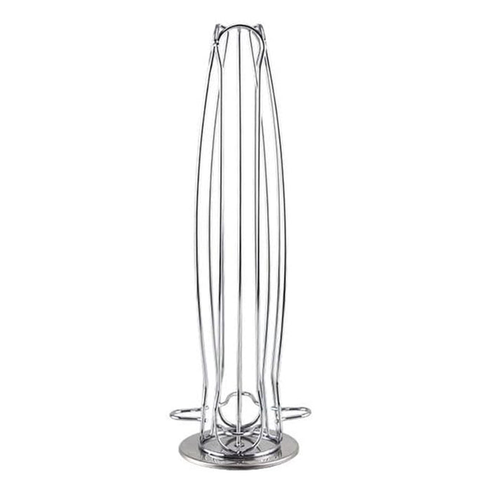 40 Pots Coffee Capsules Holder Rack Chrome Storage Olive-shaped Stand Dispenser