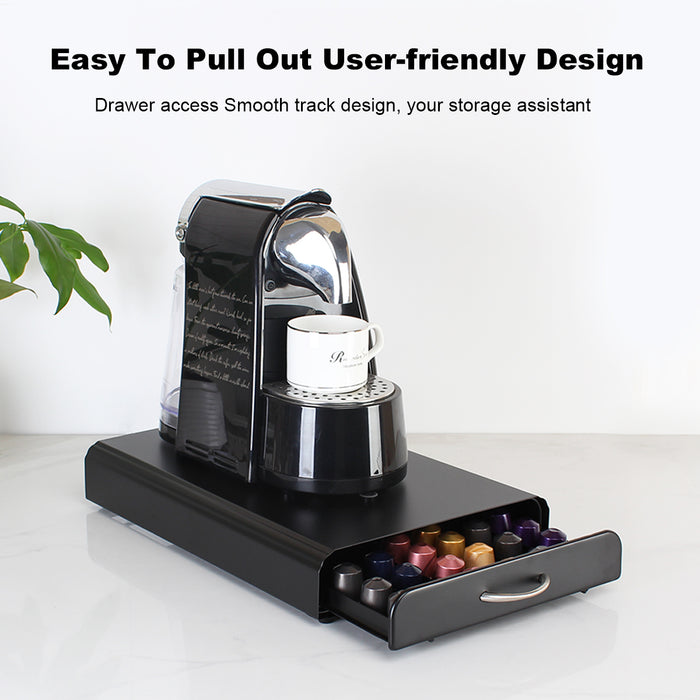 Coffee 60 Pods Storage Drawer Compatible Cast Iron Maximum Diameter Of 4cm