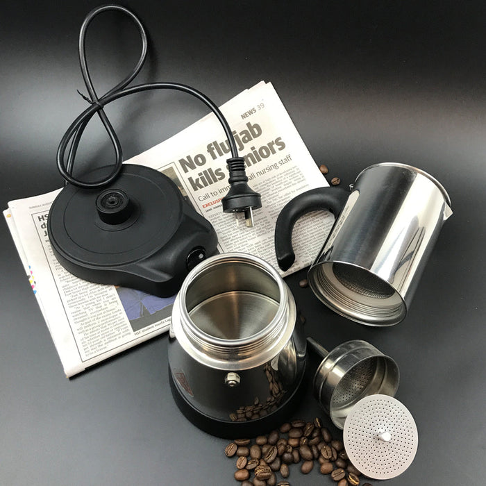 Mornest Electric Espresso Moka Coffee Maker 4~6Cups Stainless Steel Italian Classic Trade Me