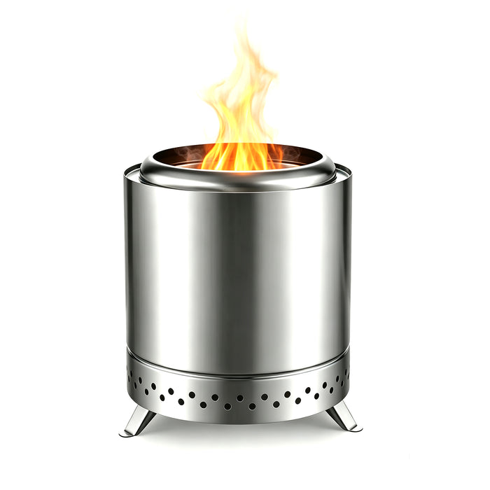 Portable Tabletop Fire Pit Stainless Steel Camping Stove Smokeless