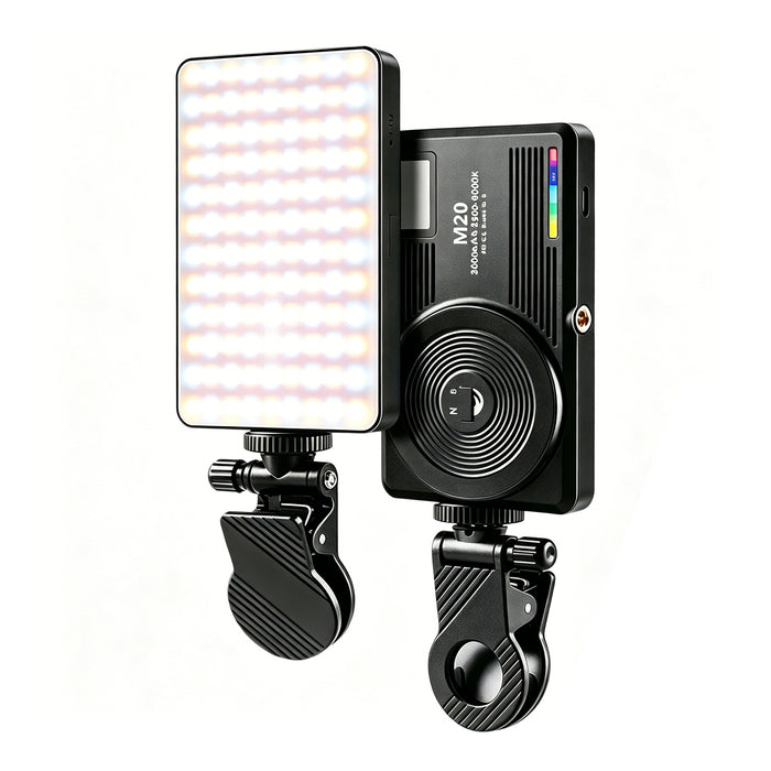 Light, LEDs, M20 Video LED 114 2500-9000K, Magnetic 3000mAh Camera Battery, RGB