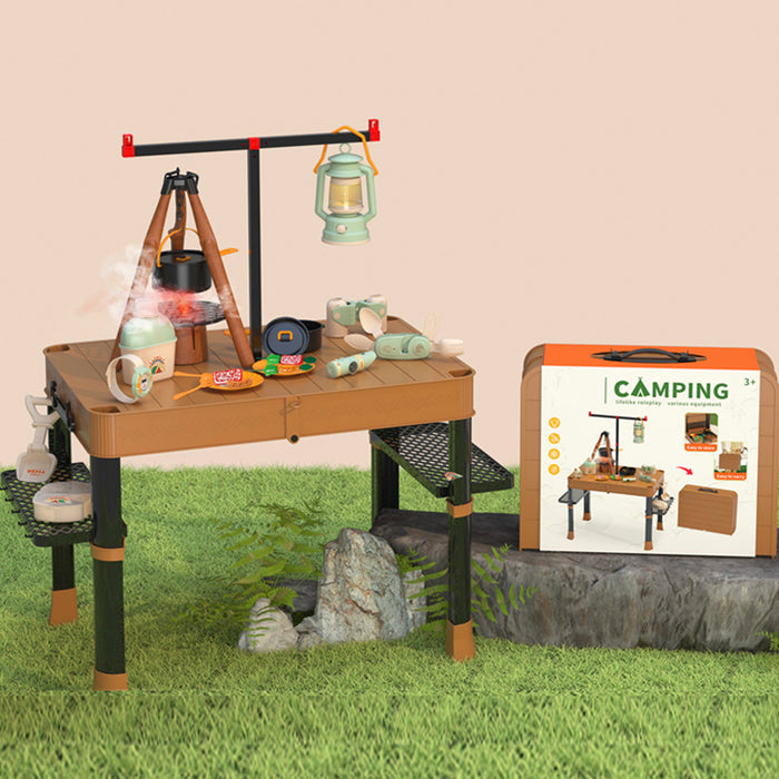Ids Camping Gear Toy 40Pcs Set Table Grille Indoor Outdoor Pretend Play