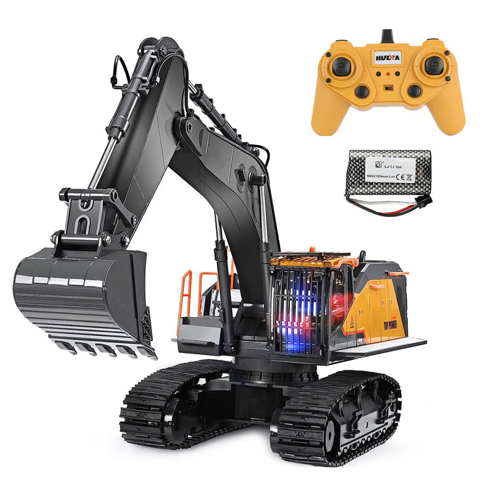 HUINA 1/14 Assembled RC Excavator Digger Model 1592 Radio Light & Sound