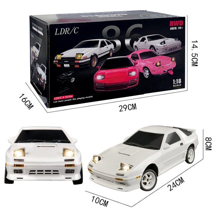 LD1802 1:18 RC Drift Car 1/18 2.4G Remote Control 150 Brushed Motor High Speed