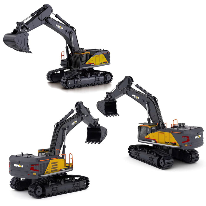 HUINA 1/14 Assembled RC Excavator Digger Model 1592 Radio Light & Sound