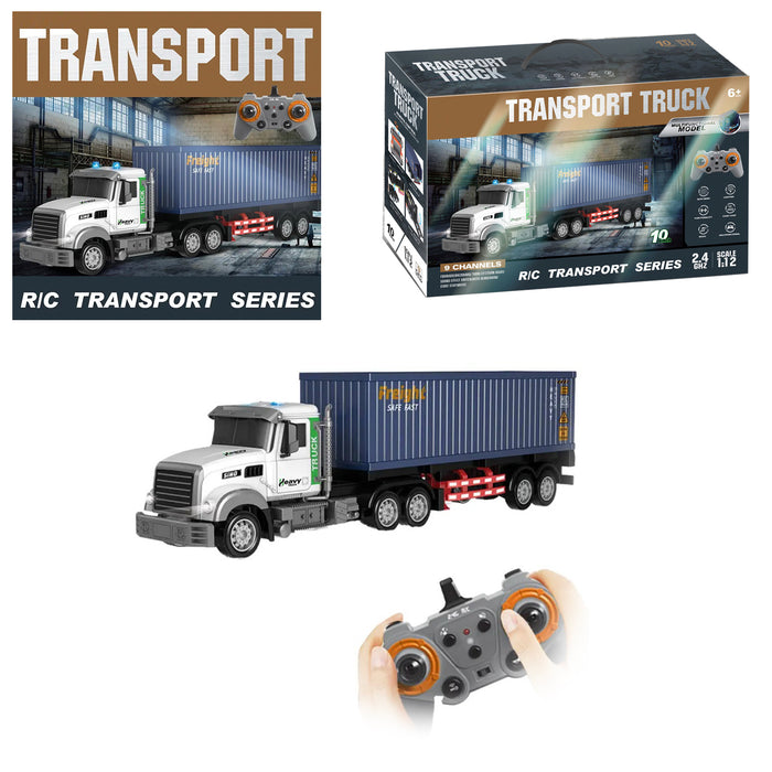 Container 23.6 Semi Truck Truck RC Toy RC Semi Truck with Trailer 23.6 Inch 9 Channel RC Container Carrier Truck Toy Inch Carrier 9 with Channel Trailer