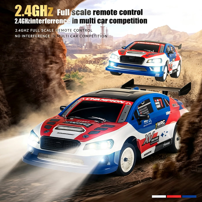 1/16 4WD Brushless RC Rally Drift Car, Subaru WRX WRC Style 2.4GHz Full Proportional Remote Control Vehicle, ESP Gyro Stabilization, 2 Sets of Tires, LED Lights, Metal Shocks, 60km/h High Speed Hobby RC Car, Sydney Local Stock