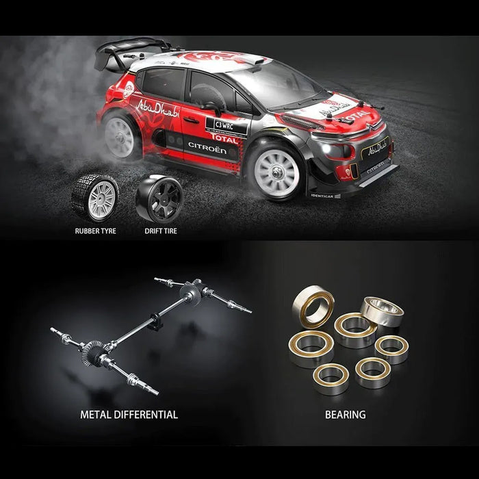 1/14 Citroen C3 WRC Fast RC Cars for Adults, Max 40mph Brushless RC Drift Car