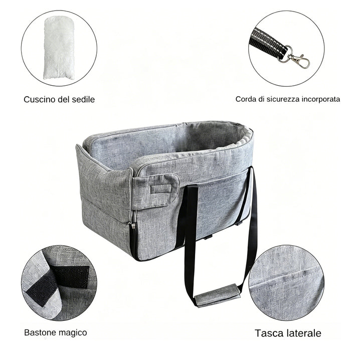 Pet Car Seat Console Travel Center Control Dog Cat Seat Non-Slip For Smal Pet