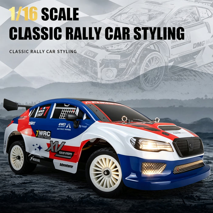 1/16 4WD Brushless RC Rally Drift Car, Subaru WRX WRC Style 2.4GHz Full Proportional Remote Control Vehicle, ESP Gyro Stabilization, 2 Sets of Tires, LED Lights, Metal Shocks, 60km/h High Speed Hobby RC Car, Sydney Local Stock
