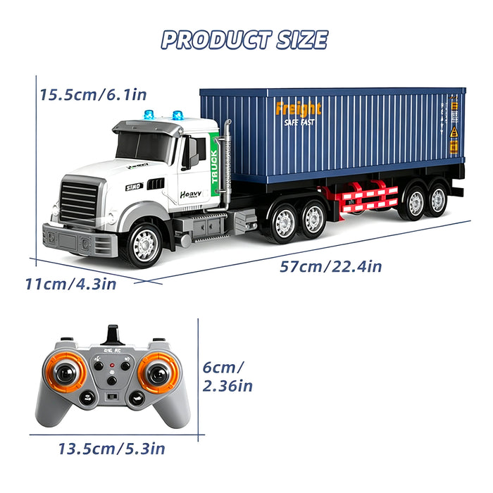 Container 23.6 Semi Truck Truck RC Toy RC Semi Truck with Trailer 23.6 Inch 9 Channel RC Container Carrier Truck Toy Inch Carrier 9 with Channel Trailer