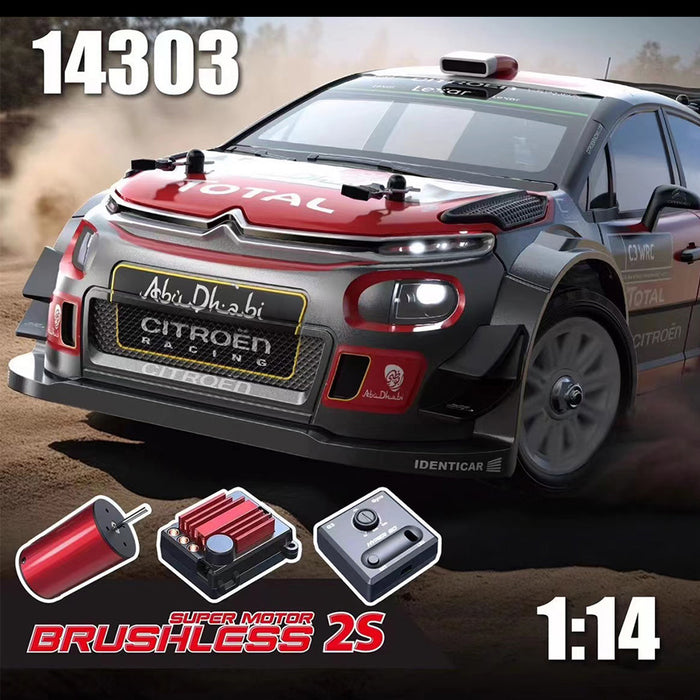 1/14 Citroen C3 WRC Fast RC Cars for Adults, Max 40mph Brushless RC Drift Car