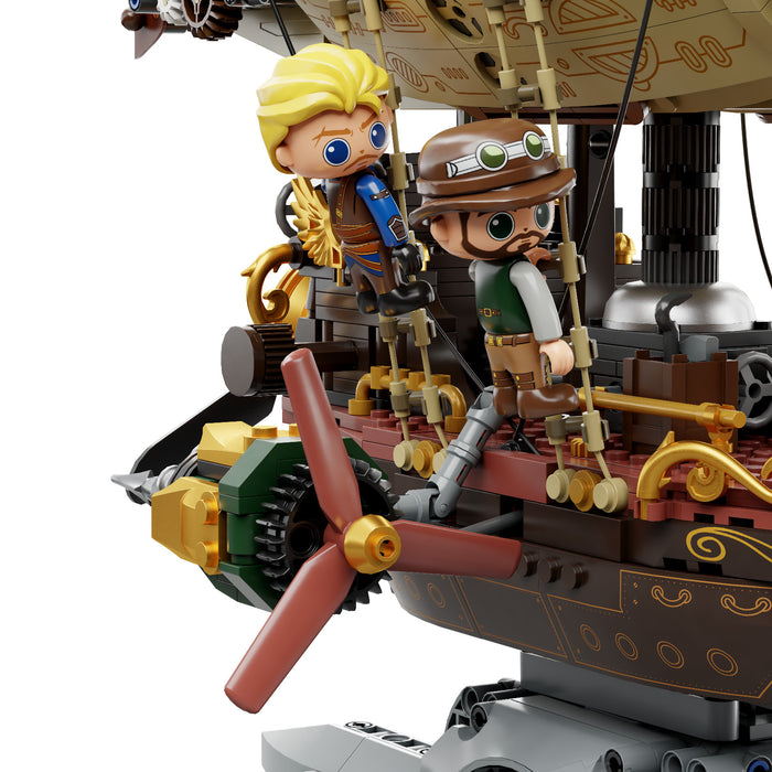 Pantasy Steampunk Zeppelin Airship Building Block Construction Set DIY Model