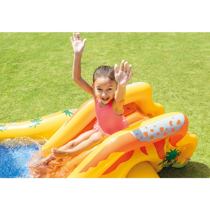 INTEX Dinosaur Inflatable Pool Slide Water Fun Play Centre 2.49m x 1.91m