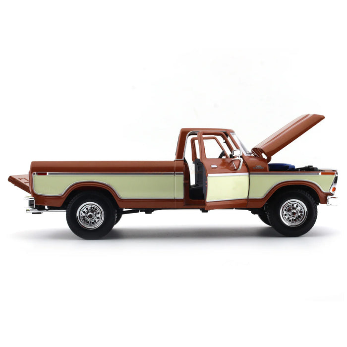 Maisto 1:18 Scale 1979 Ford F150 Pickup Copper+Cream Car Model Die Cast Metal