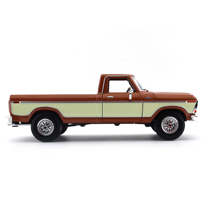 Maisto 1:18 Scale 1979 Ford F150 Pickup Copper+Cream Car Model Die Cast Metal