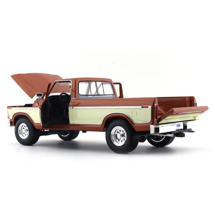 Maisto 1:18 Scale 1979 Ford F150 Pickup Copper+Cream Car Model Die Cast Metal