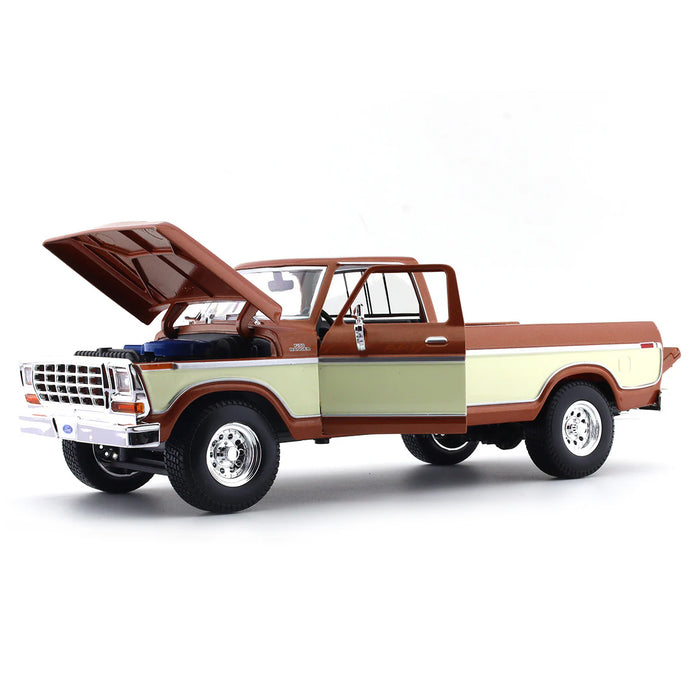 Maisto 1:18 Scale 1979 Ford F150 Pickup Copper+Cream Car Model Die Cast Metal