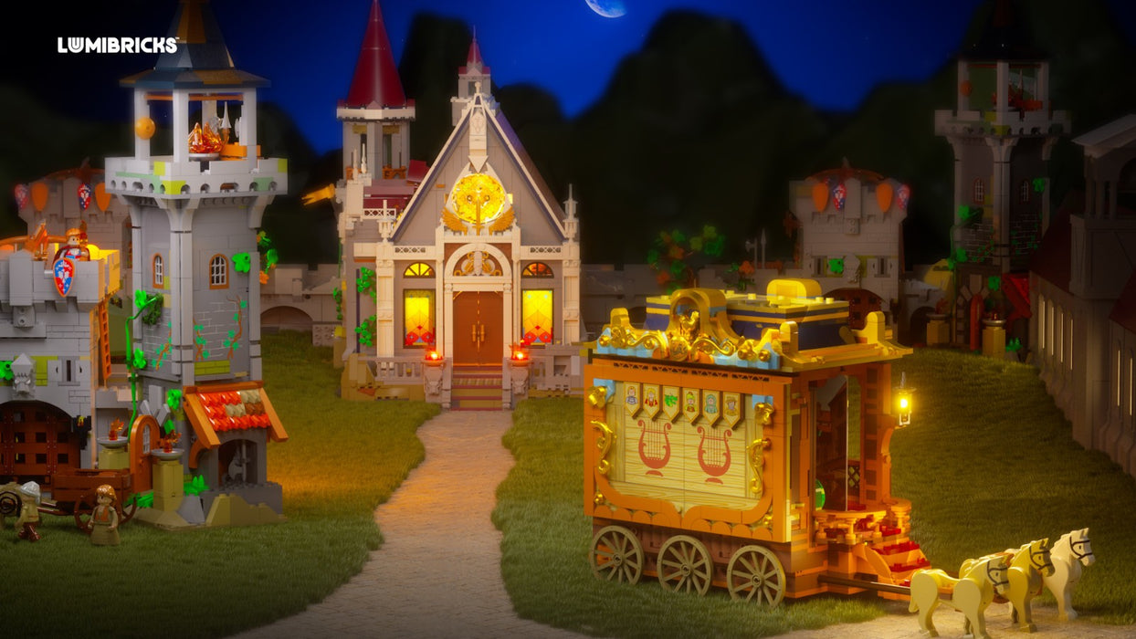 Lumibricks Castle Banquet Hall 12010 L9071 Middle Age Series 3232PCS LED Buildin