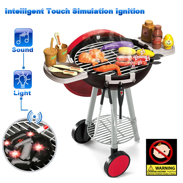 32Pcs BBQ Play Set Kids Kitchen Interactive Grill Cooking Toy Set for Toddlers