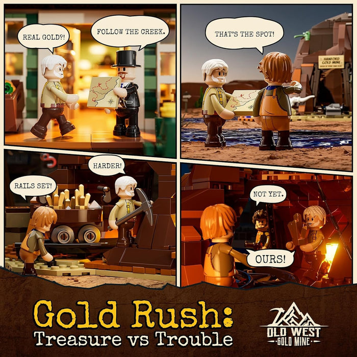 Lumibricks Old West Gold Mine 14009 F9077 658PCS LED Building Blocks AU STOCK