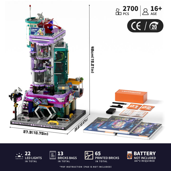 Lumibricks L9118 17007 Cyber Couture Galleria 2701Pcs LED Building Bricks