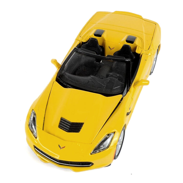 Maisto 1:18 Metallic Diecast + Plastic Yellow 2014 Chevrolet Corvette Stingray